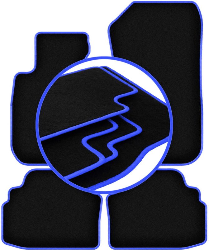 CARLUX-BLUE Auto-Fußmatten für: BMW 3 E92 xDrive Coupé (2004-2011)