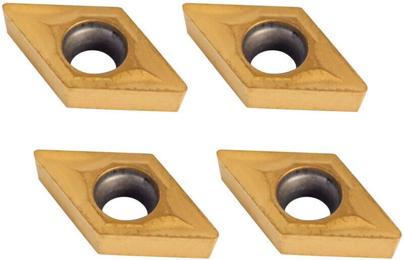 10 Stück CNC-Hartmetalleinsätze, diamantförmige Drehmaschinen-Fräseinsätze, Wendeschneidplatten aus Hartmetall für Drehm...