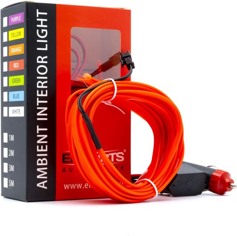 LED Autolicht Umgebungslicht 12V Rot 5 Meter