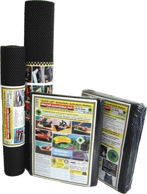 Antirutsch-Matte Rollenware 60cmx10m black cat