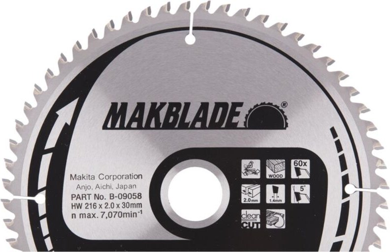 Thumbnail - Makita Kreissägeblatt, MAKBLADE 216 x 30 mm, 60 Zähne
