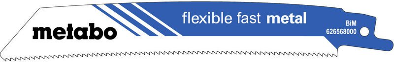 Metabo - 5 Säbelsägeblätter 'flexible fast metal' 150 x 0,9 mm, BiM, 1,8mm/14TPI