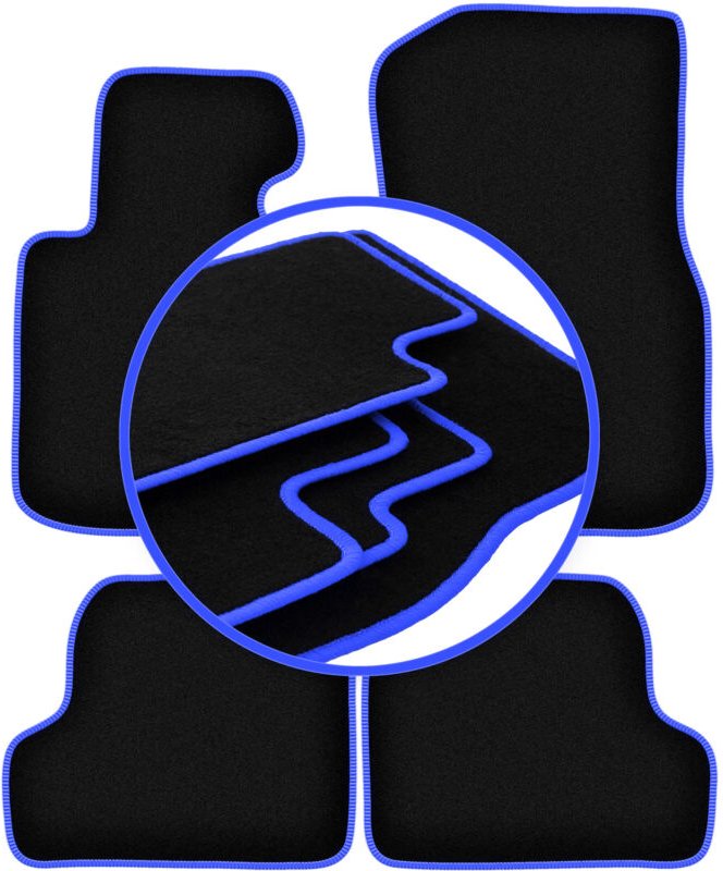 CARLUX-BLUE Autofußmatten für: BMW 4 F33 Coupe Cabrio (2013-)