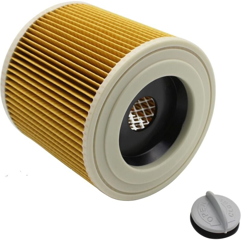 WD3-Kartuschenfilter mit Stahlhalterung, kompatibel mit Karcher WD-Serie, WD2, WD3, WD3P, A2004, MV2, MV3, Nass- und Tro...