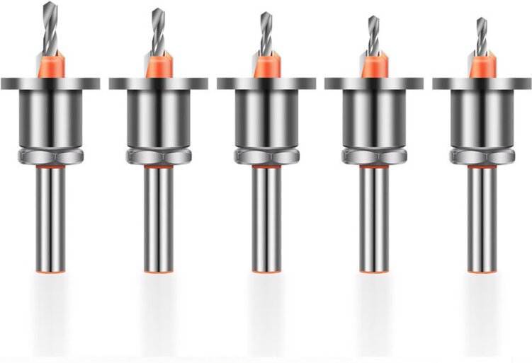 Senker-Bohrer-Set, einstellbarer Tiefenanschlag aus legiertem Stahl, hervorragende Schneidleistung, verhindert Verstopfu...