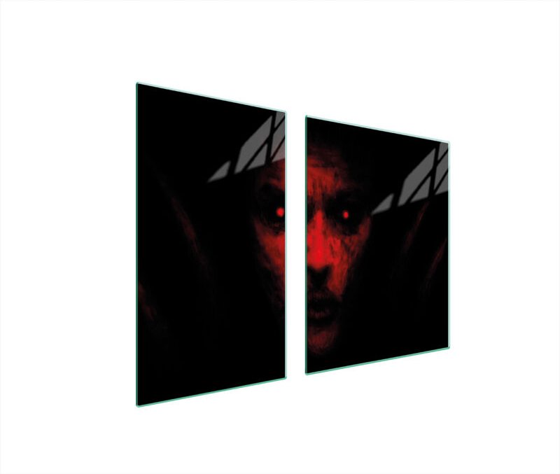 Glasplatte und Schneidebrett 100x52 FACE