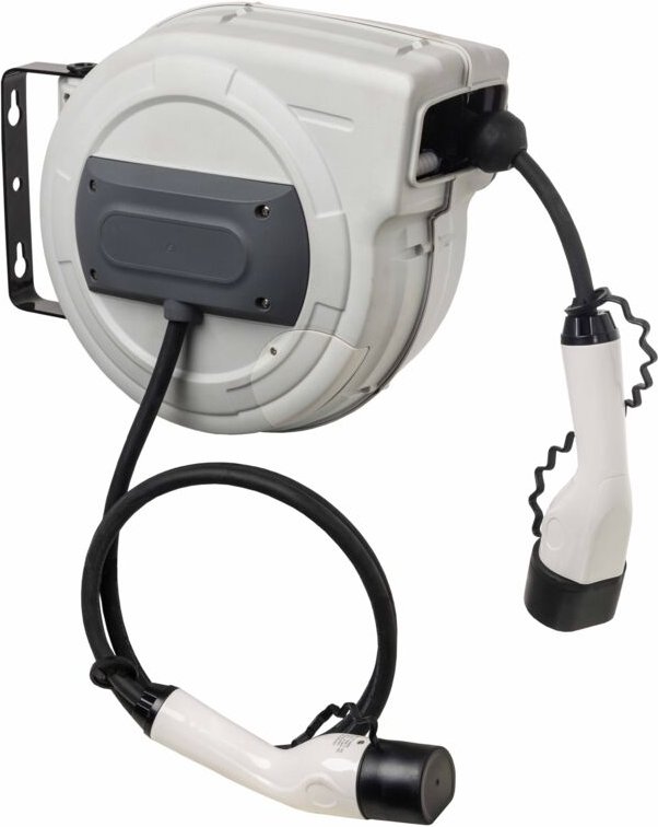 Aufroller für Typ 2 Elektroauto Ladekabel 11 kW 5 m 16 a IP44