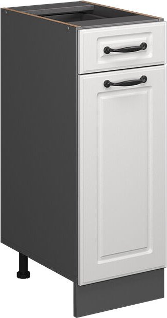 Vicco - Küchenunterschrank R-Line, Weiß Landhaus, 30 cm ohne Arbeitsplatte