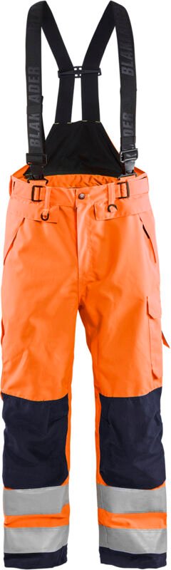 Hardshell-Hosenträgerhose mit hoher Sichtbarkeit 1867 - Neonorange/Marine M - FR(44) - SE(C50) - Lang