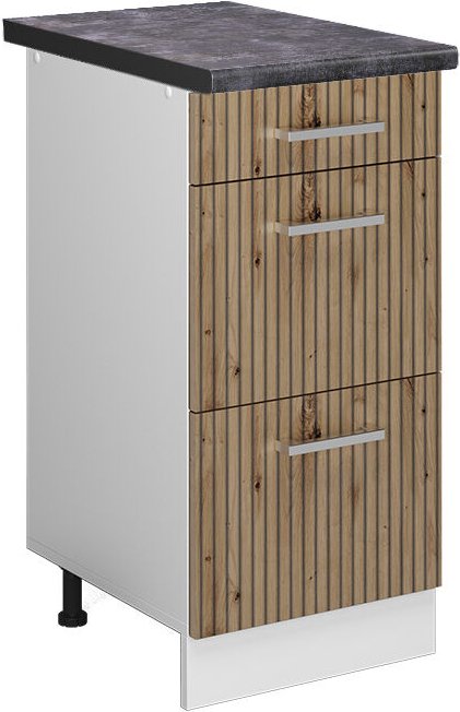 Thumbnail - Küchenunterschrank R-Line, Artisan-Eiche, 40 cm mit Schubladen, ap Anthrazit Vicco