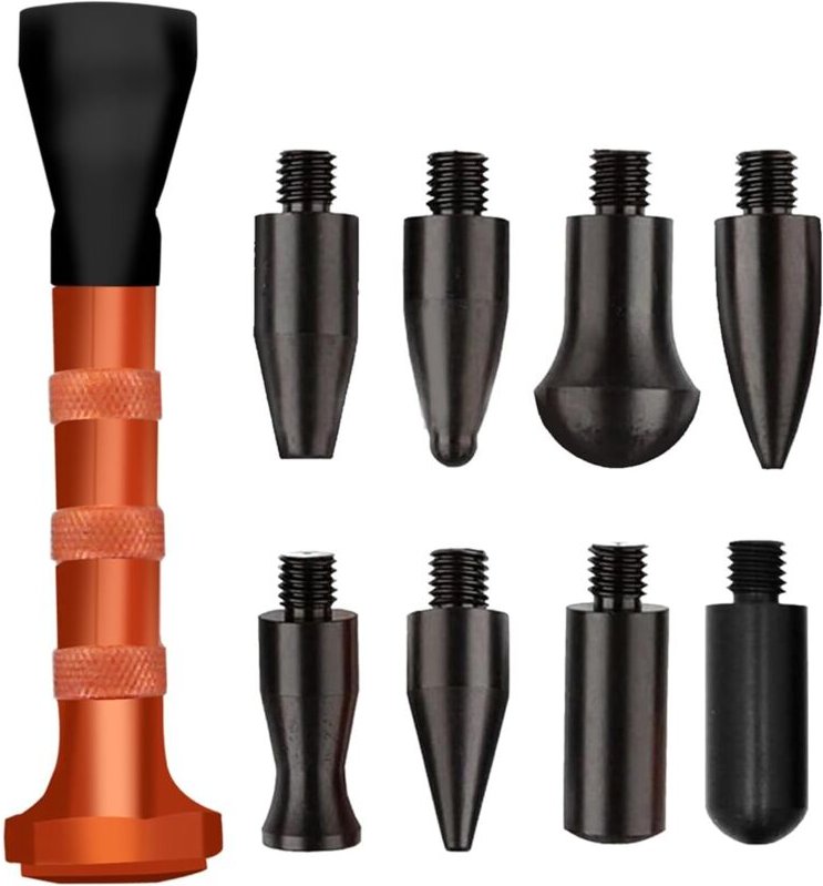 Dolaso - Werkzeuge zur lackierfreien Dellenentfernung mit 9 Spitzen – Einfaches Entfernen von Autoschäden