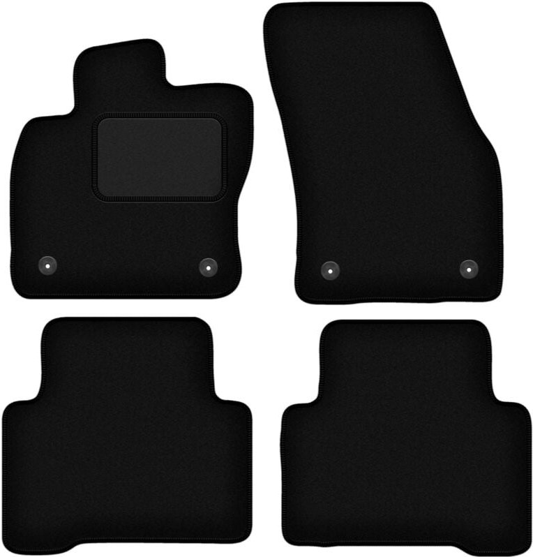 Schwarze Veloursmatten für: Volkswagen Touran II Minivan (2016-)