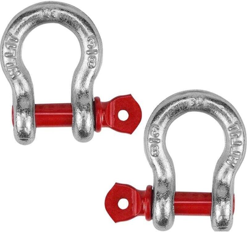 2 pezzi di grilli in acciaio per impieghi gravosi, grillo in acciaio zincato per impieghi gravosi, grillo per rimorchio ...