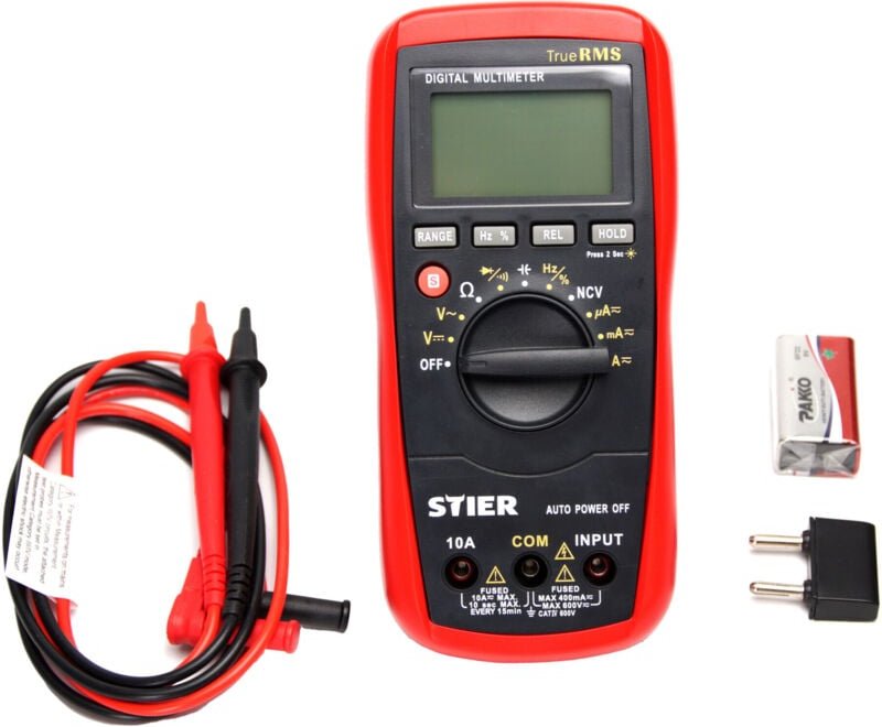 Digital-Multimeter 4V - 600 v ac / 0,400mV - 600 v dc cat iv 600V, multitester für Widerstände, Kapazitäten, Temperature...