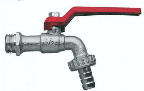 Kugelhahn aus vernickeltem Messing