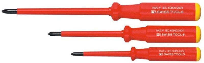 Thumbnail - Pb Swiss Tools - Schraubendreher-Satz, für Phillips, SwissGrip, vollisoliert, 3-teilig