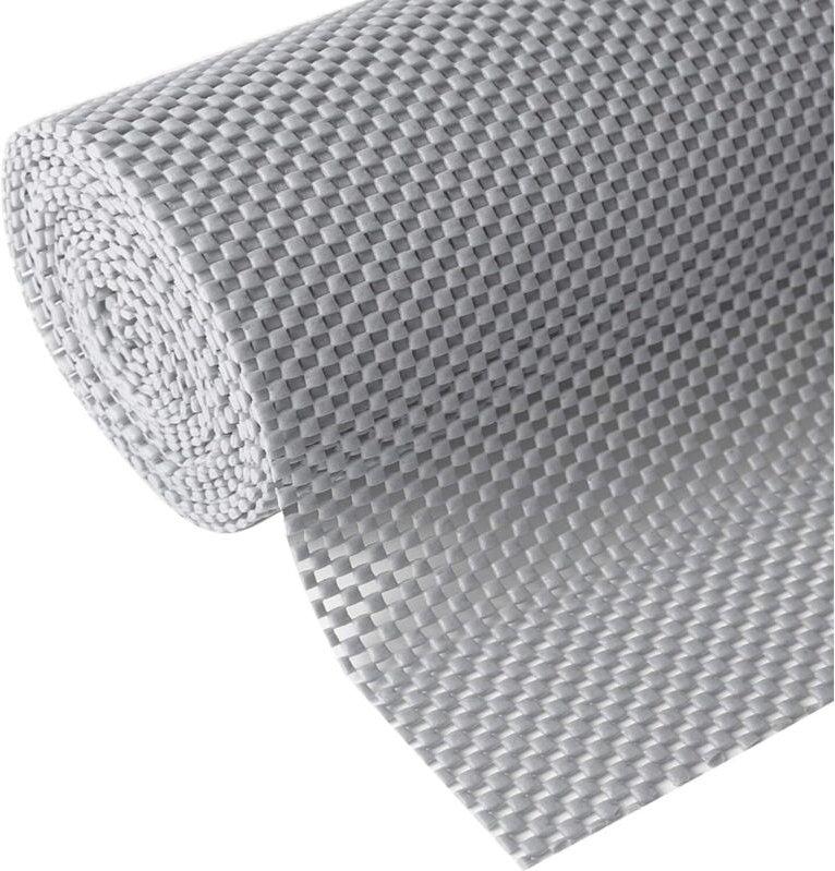 Regal- und Schubladeneinlage für Küchenschränke, nicht klebend, rutschfest, langlebig, Größe 30,5 cm x 3 m, grau