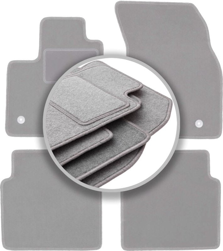 Graue Autofußmatten für: Ford Focus MK4 Fließheck, Limousine, Kombi, Turnier, Turnier Active (2018-)