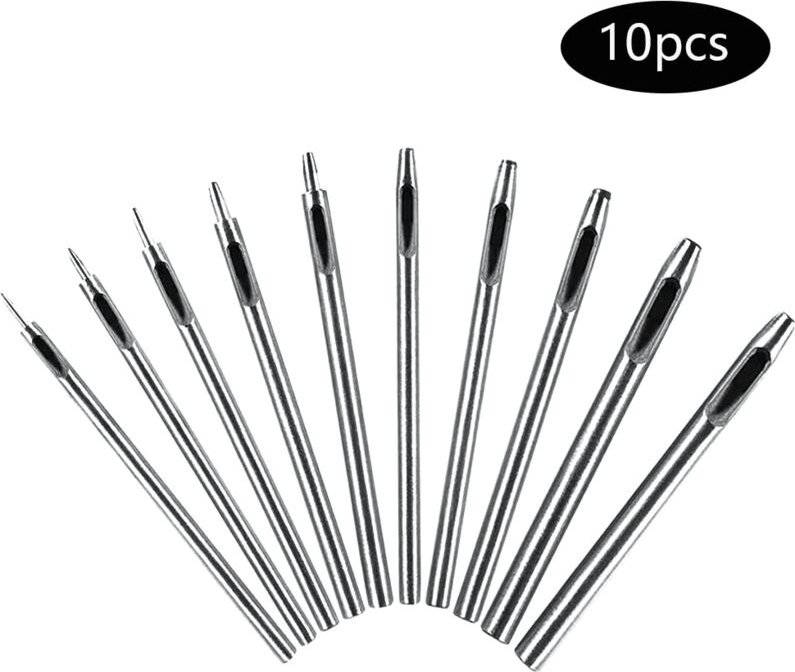 Leder-Lochstanzer, 10 Stück, Stanzer, Stanzer, Lederstanzer, Papiermotor, Dichtung, Hohlloch, runder Stahl, Hohlstanzer-...