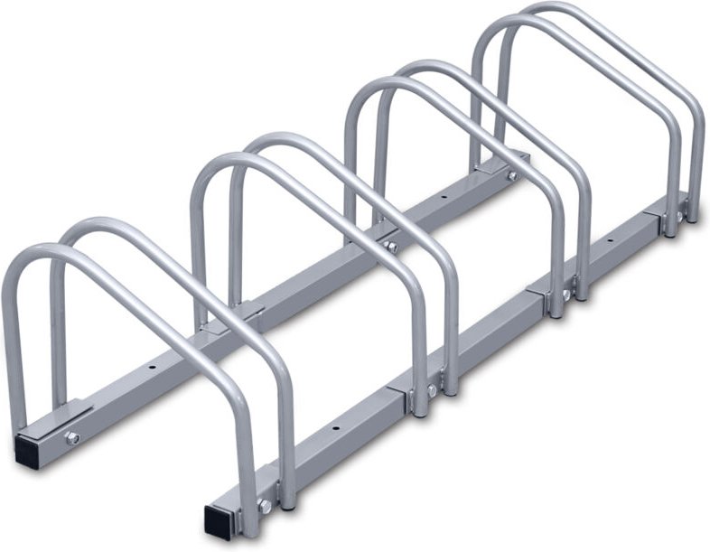 Swanew - Fahrradständer für 4 Fahrräder, 101x32x26cm, aus verzinkt Stahl, Radständer, känn Boden/Wandmontage, für Reifen...