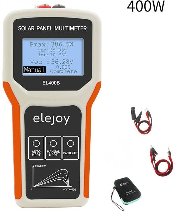 Thumbnail - Gotrays - EL400B Tragbares Handheld-Photovoltaik-Panel-Leistungsmultimeter Solarpanel-Tester Leistungsmesser Amperemeter...