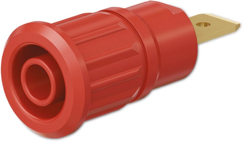 STÄUBLI Sicherheitsbuchse, 23.3150-22, 4 mm , rot, 1000 V, CAT III, 32 A / 600 V, CAT IV, 32 A