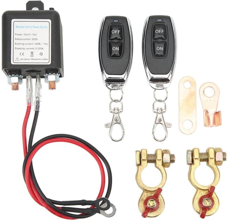 SUNXURY, DC12V-Fernschalter zur Batterietrennung, Diebstahlschutzschalter für Autos verhindert Batterieentladung, Hochst...