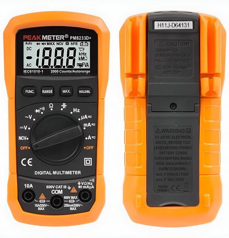 Digitalmultimeter PM8233A PM8233B PM8233D PM8233D+/E AC DC Amperemeter Voltmeter Tester Gleichstrom Widerstand Diode Dur...