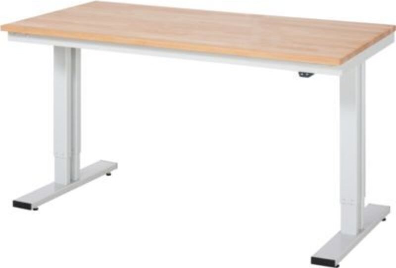 Werktisch adlatus 300 elektrisch höhenverstellbar Buche-Massiv-Platte 1500 mm x 800 mm - RAU