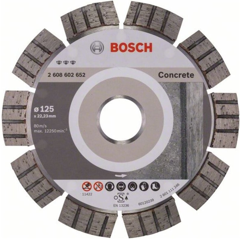 Bosch - Diamanttrennscheibe Best for Concrete, 125 x 22,23 x 2,2 x 12 mm