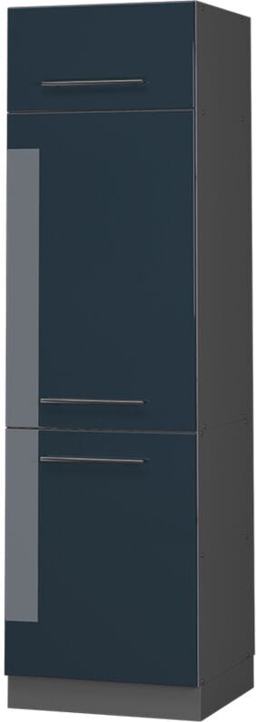 Vicco - Küchenschränke Fame-Line, Dunkelblau Hochglanz, 60 cm