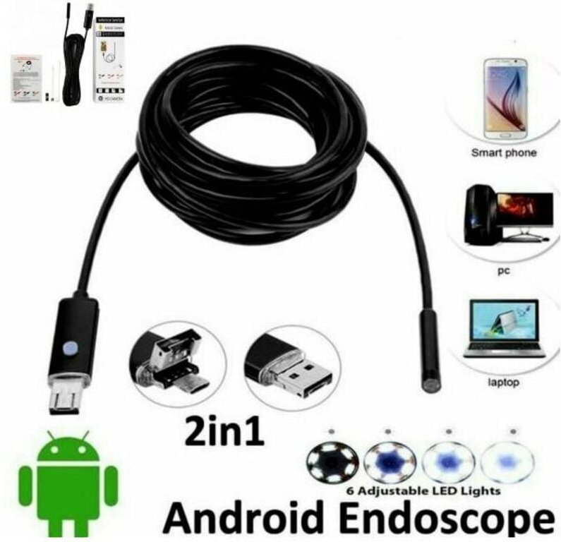 Usb Flexibler Schlauch Endoskopische Kamera 6 Led 10 Mt Wasserdichte Inspektion