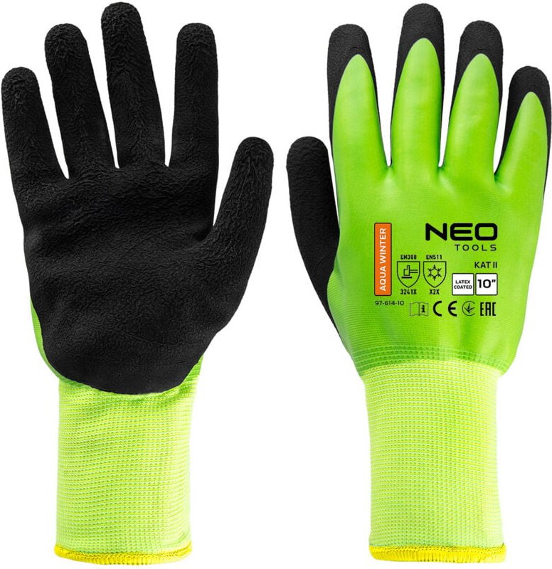 Thumbnail - Isolierte Arbeitshandschuhe, latexbeschichtetes Polyester (2-lagig), 3241X, Größe 10