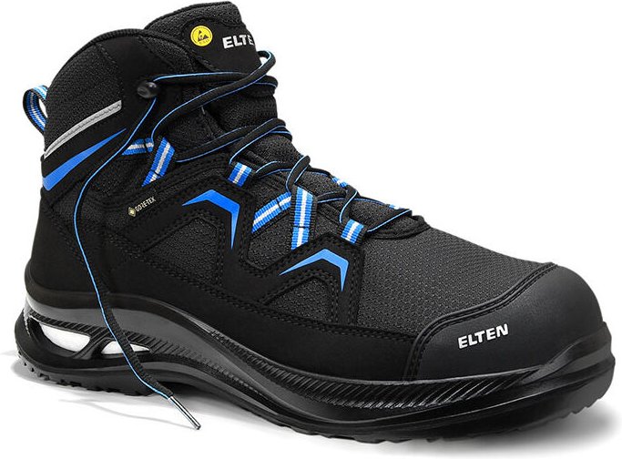 Elten Sicherheitsstiefel FRY XXG Pro GTX black-blue Mid ESD S3 HI CI, Gr. 42