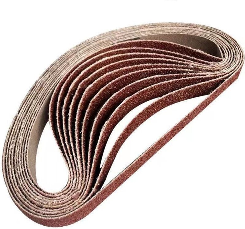 10er-Pack Schleifbänder 15 mm x 452 mm, 60er-Körnung, Aluminiumoxid – für Holzbearbeitung, Metallpolieren, Messerschärfe...