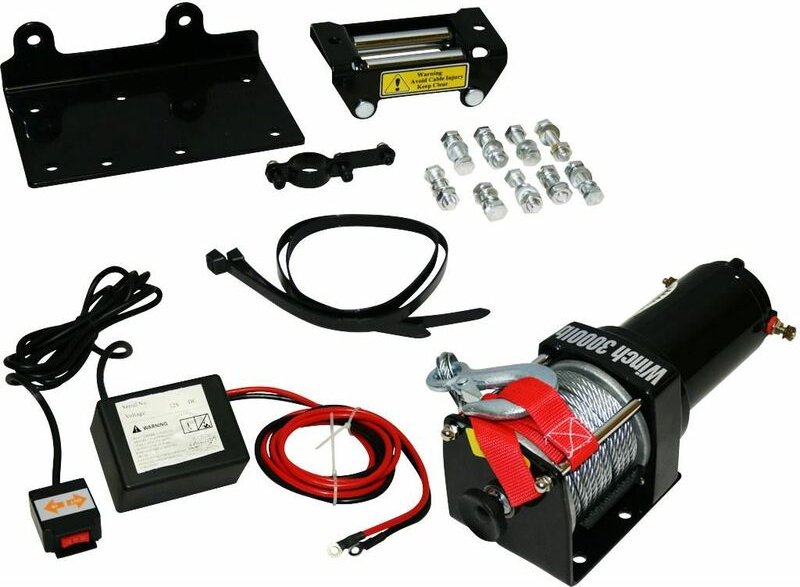 Thumbnail - Var-P3000-1B 12V elektrische seilwinde 1360KG mit montageplatte rollen kabelfernbedienung - Varan Motors