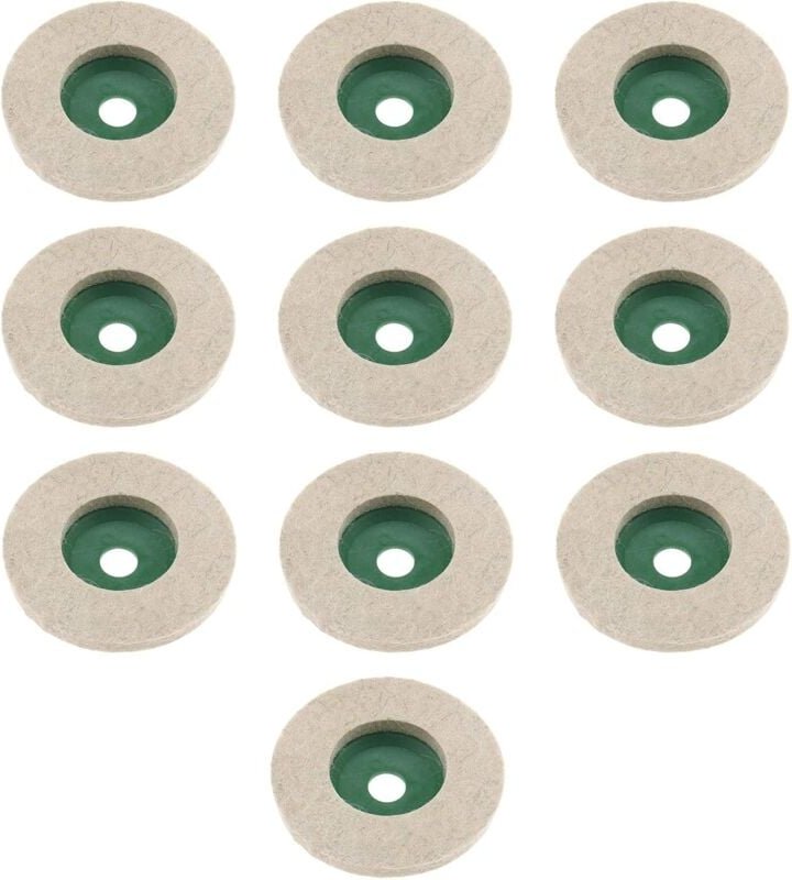 10 Stück Wollfilz-Polierscheiben für Winkelschleifer, Keramik, Marmor, Holz, 97 mm