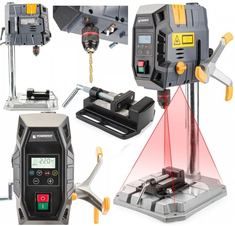 Tischbohrmaschine 1000W Digitaldisplay & Laser Bohrständer Säulenbohrmaschine Ständerbohrmaschine