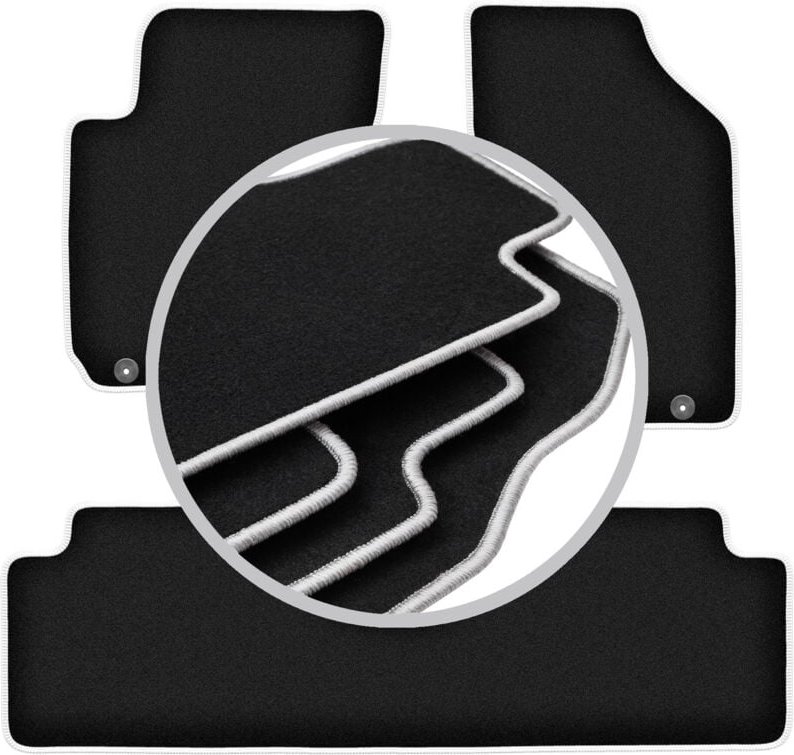 CARLUX-SILVER Autofußmatten für: Kia Sportage II SUV (2004-2010)