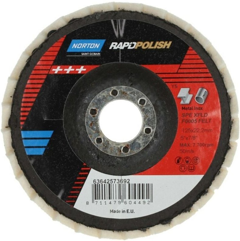 FP - Filz Polier-Fächerscheibe schräg 125 mm