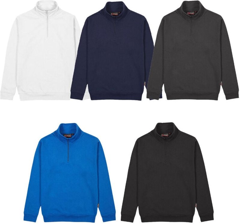 U-Power Maui Arbeits-Sweatshirt mit halbem Reißverschluss - XL - Schwarze