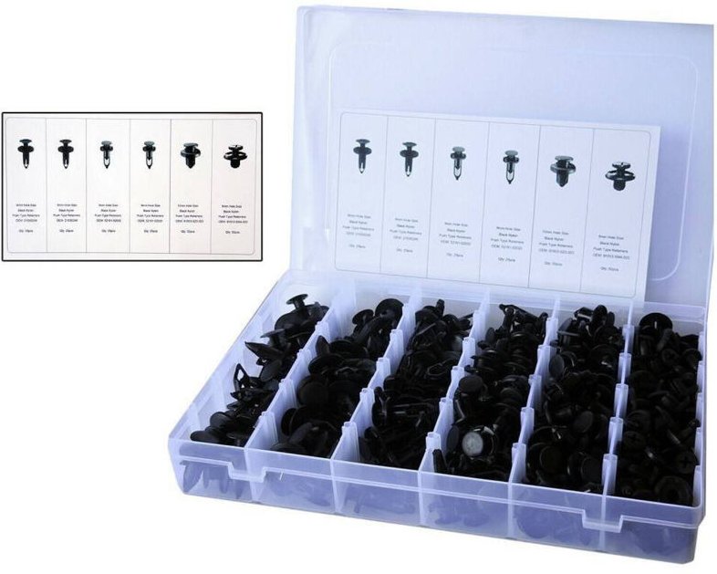 Trade Shop - kit 200 stück kunststoff trim clip nieten clips drücken halterungen für auto STOßSTANGE -
