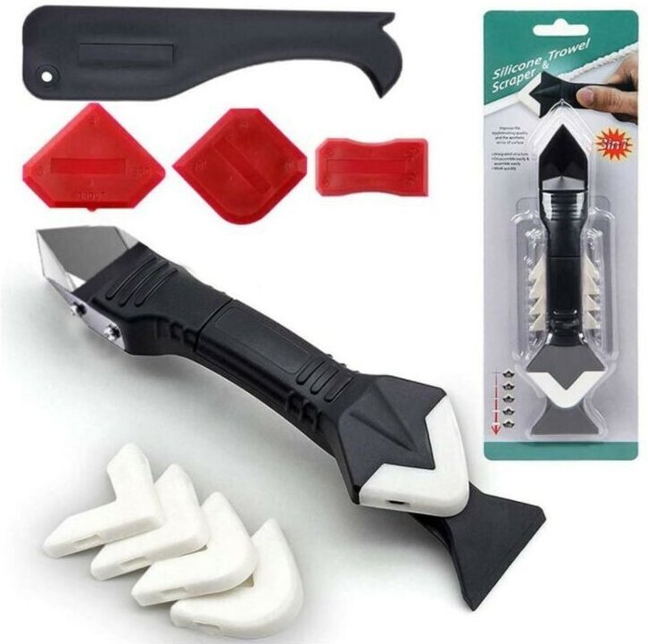 SNQ - red-Silikon-Fugenwerkzeug, Glättwerkzeug-Set, 11-teiliges Silikon-Dichtungswerkzeug-Set, Silikonentferner, Silikon...