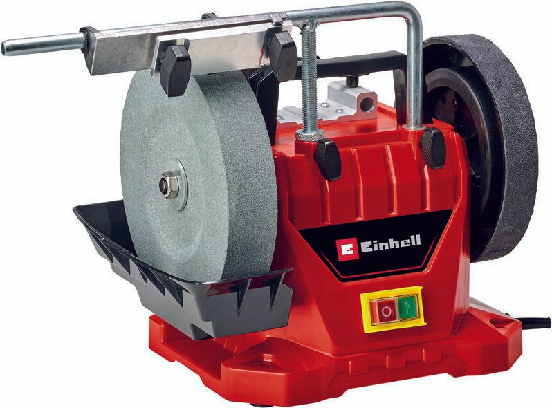 Einhell - Nass-Schleifer tc-wg 200 (125 w, rostfreier Wassertank, inkl. Schleifstein, Winkellehre, Universalvorrichtung,...