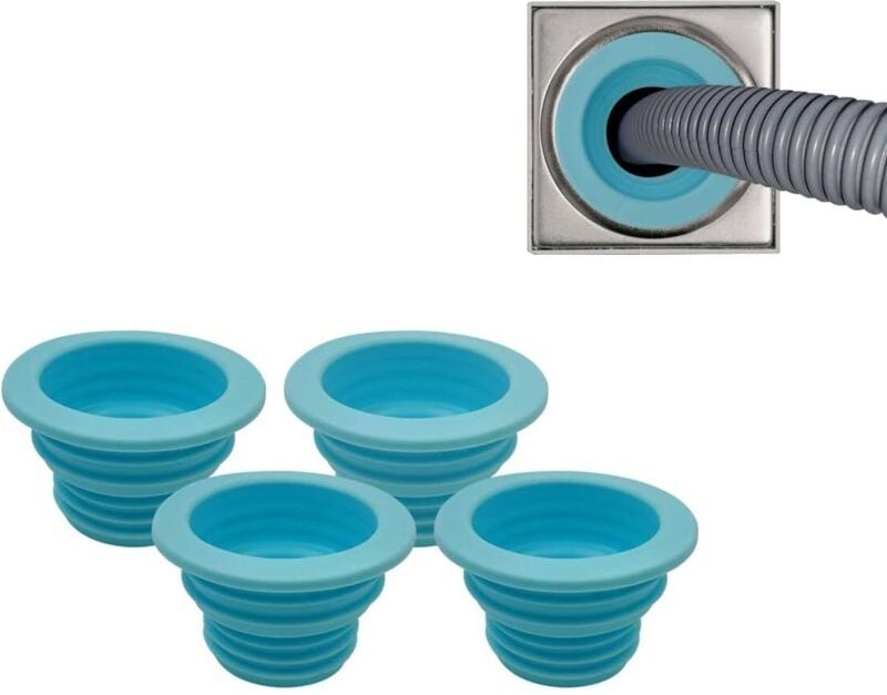 4er-Pack Deodorant-Silikon-Abflussrohrdichtungen, Abflussrohrdichtungsstopfen für Waschmaschinen, für Badezimmer, Küche,...