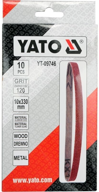 Yato - endloses schleifband 10 stk P120 10X330MM YT-09746
