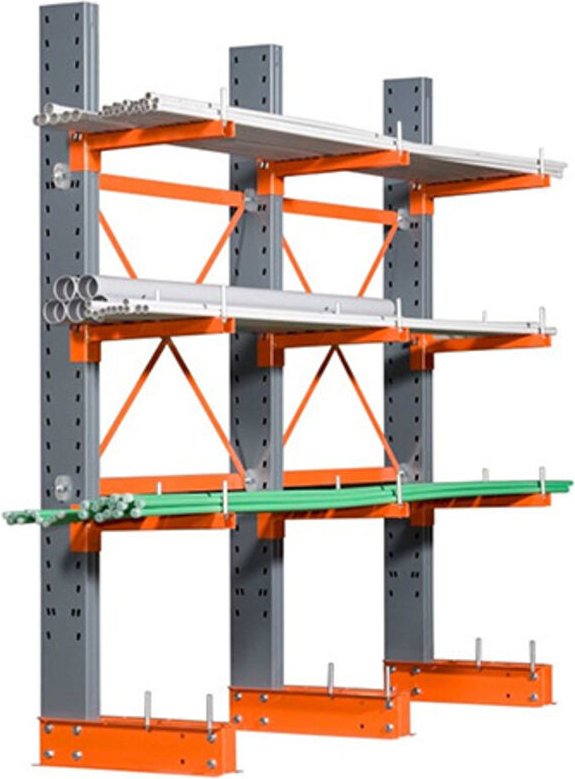 Kragarmregale für schwere Güter 3 Ebenen - Startmodul - 4484x1702x1200mm - CALI/3N/1C/1512/D