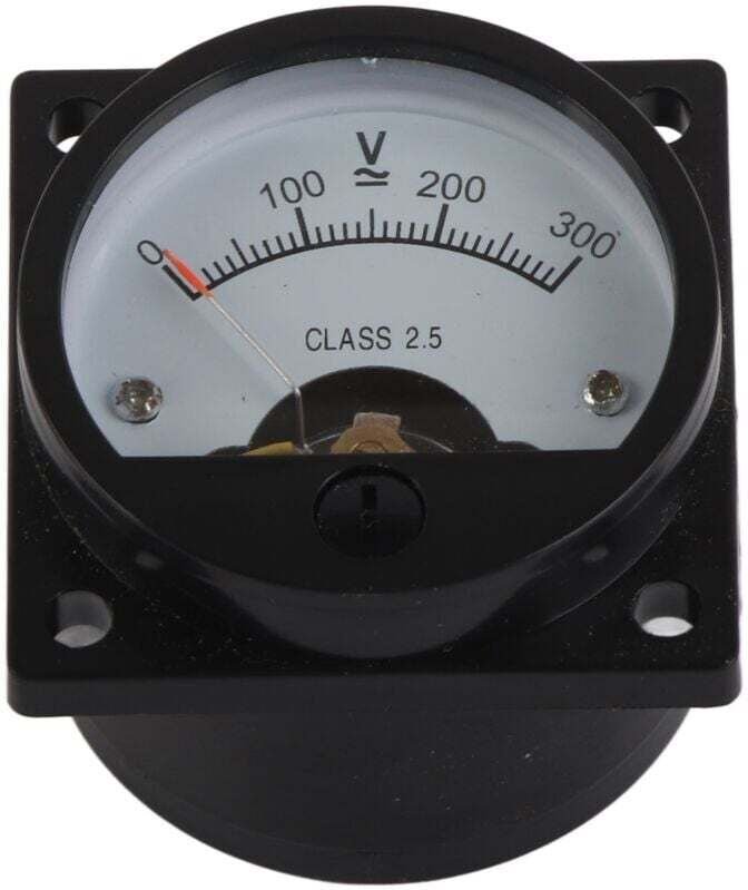 Analoges Zifferblatt-Panel-Meter, rundes Voltmeter, Amperemeter, abs zur Messung von SO-45 ac 0-300 v, rund, schwarz mum...