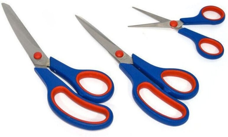 Trade Shop Traesio - Trade Shop - kit 3 forbici mit ergonomischem manik nach arbeitnehmer -