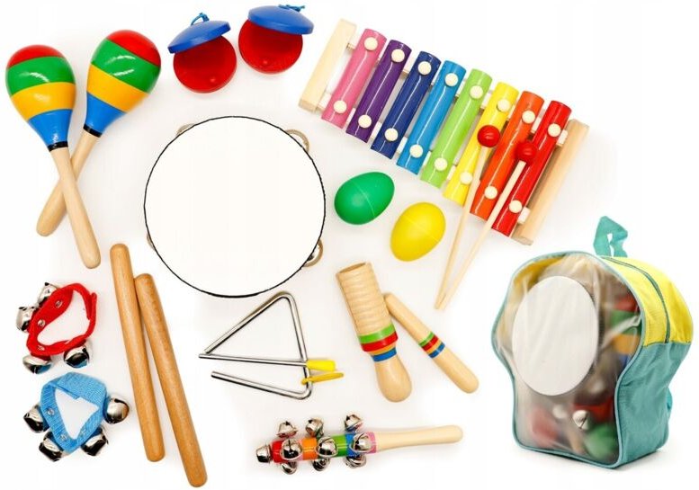 Musikset mit 10 instrumenten fur kinder rucksack ecotoys